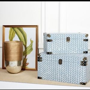 Set of 2 nested storage boxes